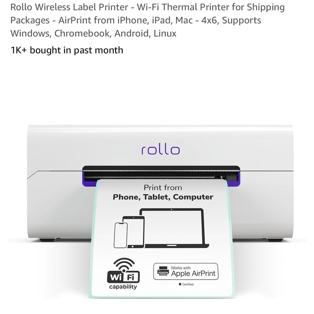 LIKE NEW Rollo Logistics Label Printer